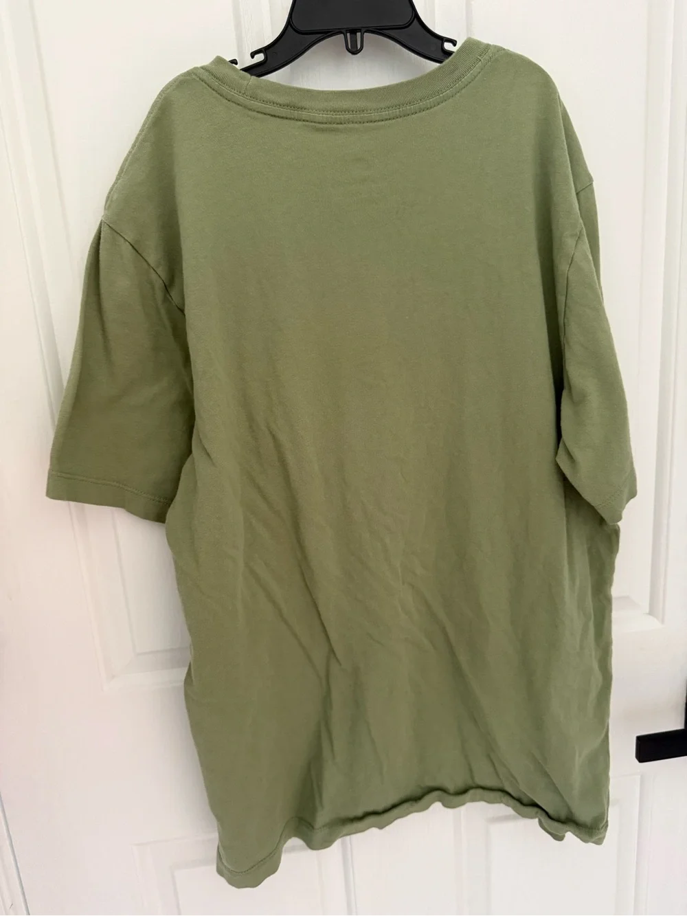 Nike Olive Green Short Sleeve Tee with Pink & Neon Green 'Just Do It' Graphic